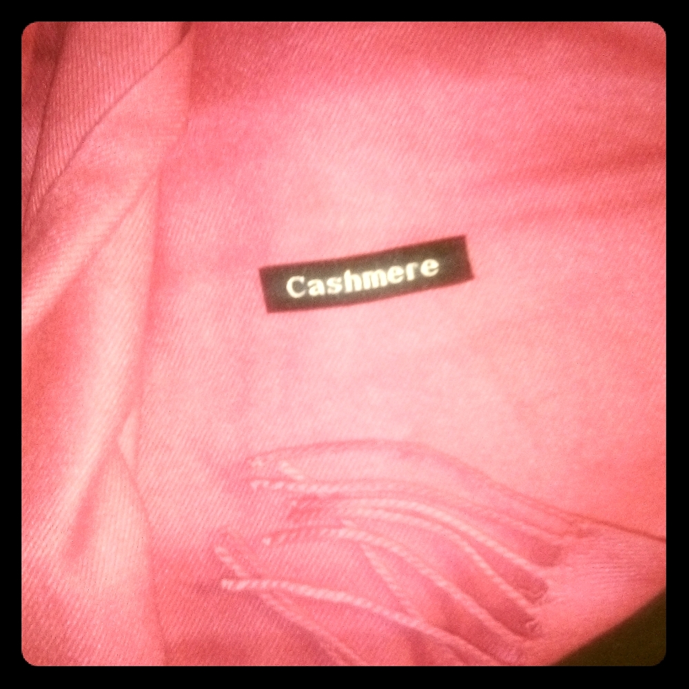 NWOT Hot pink cashmere scarf